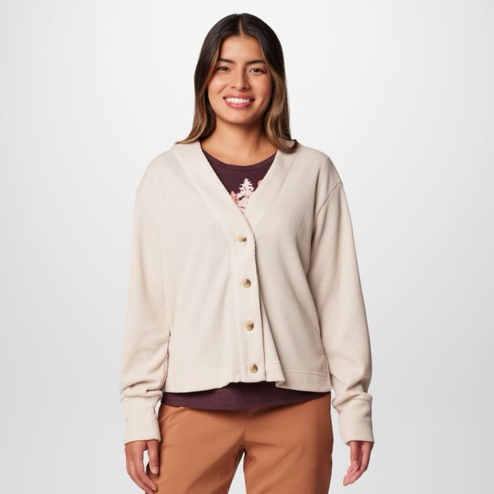 Columbia XS Holly Hideaway waffle cardigan